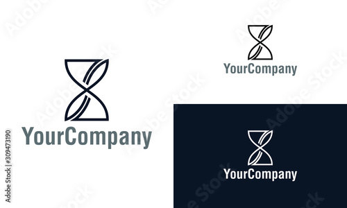 Hourglass, sand watch logo icon design template elements. Simple minimalist template graphic illustration. Creative vector emblem, for icon or design concept.