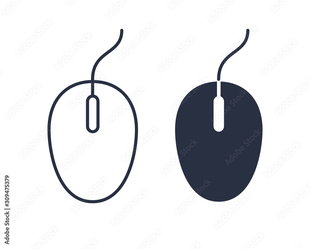 computer mouse vector image