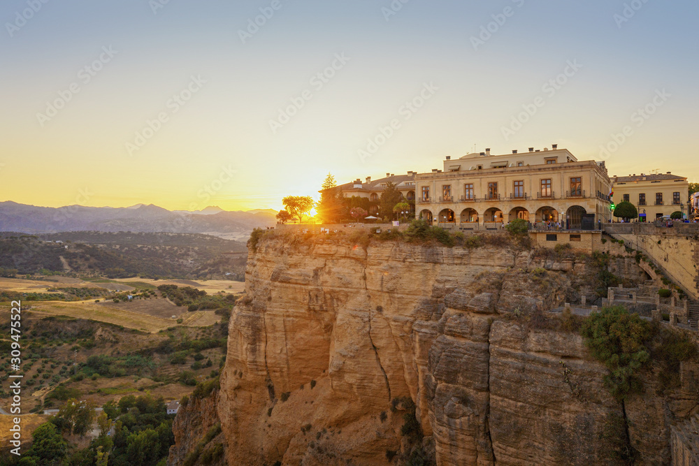 Sunset in Ronda, Province of Malaga, Spain
