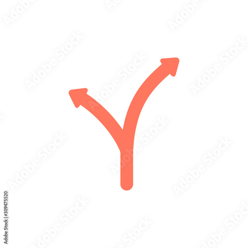 Detour vector icon isolated, Detour logo concept. Stock vector illustration isolated on white background.