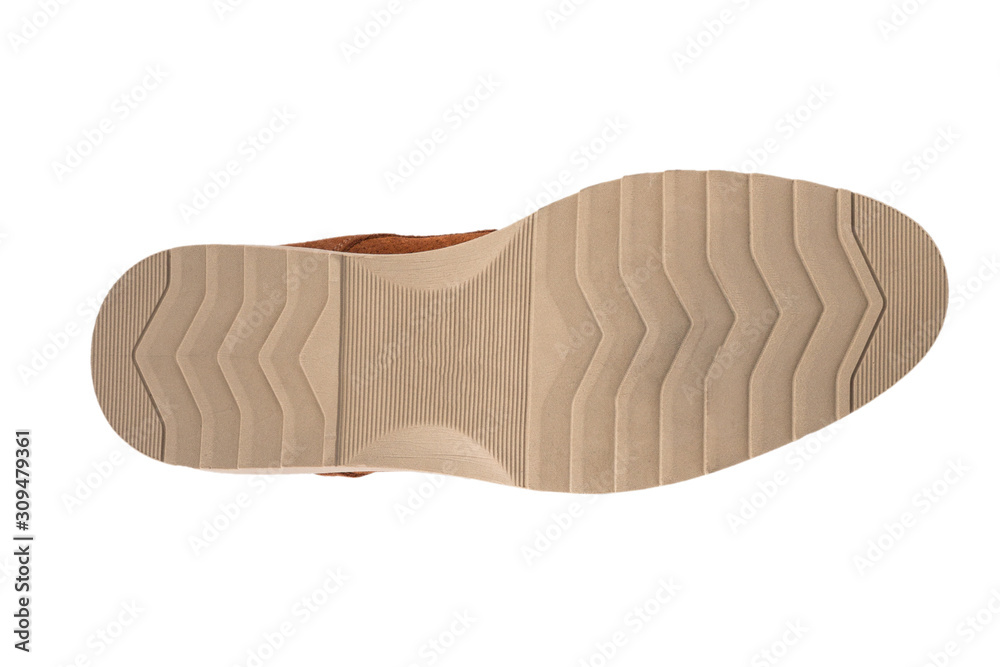 italian leather shoes, boots , moccasin, sport shoes,sole,  on a perfect white background, stock photography