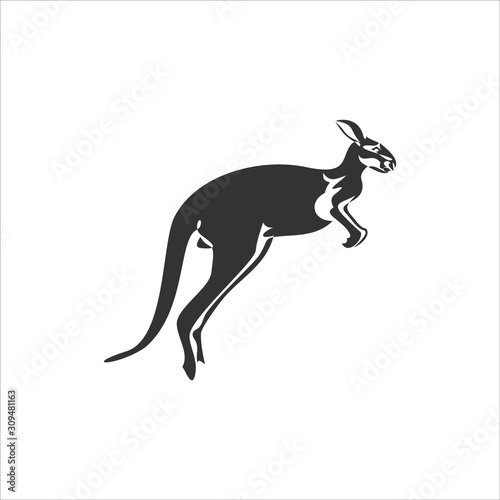 One line design silhouette of kangaroo.hand drawn minimalism style. illustration