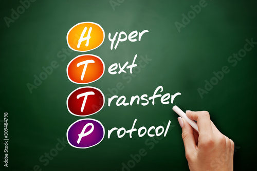 HTTP - Hyper Text Transfer Protocol acronym, technology concept background