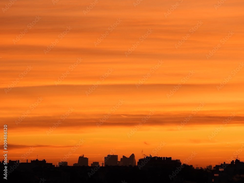 Lever soleil à la Défense Lever soleil à la Défense