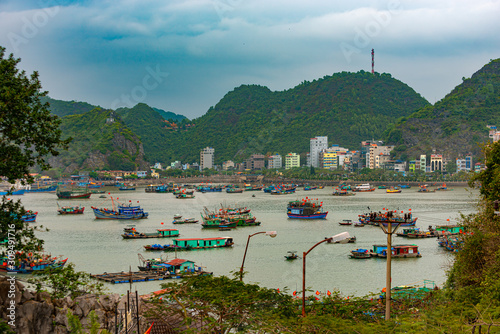 Cat Ba  Vietnam Fishing Boats and Floating Restaurants photo