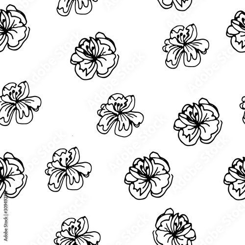 flower pattern with rose 