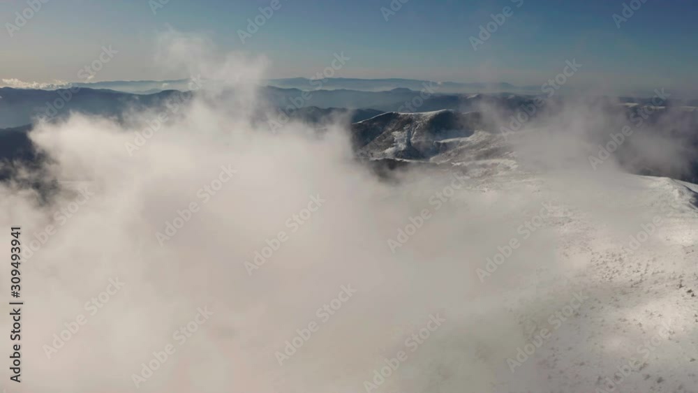 Beautiful Winter Aerial Flight Over Mountain Beautiful Winter Aerial Flight Over Mountain