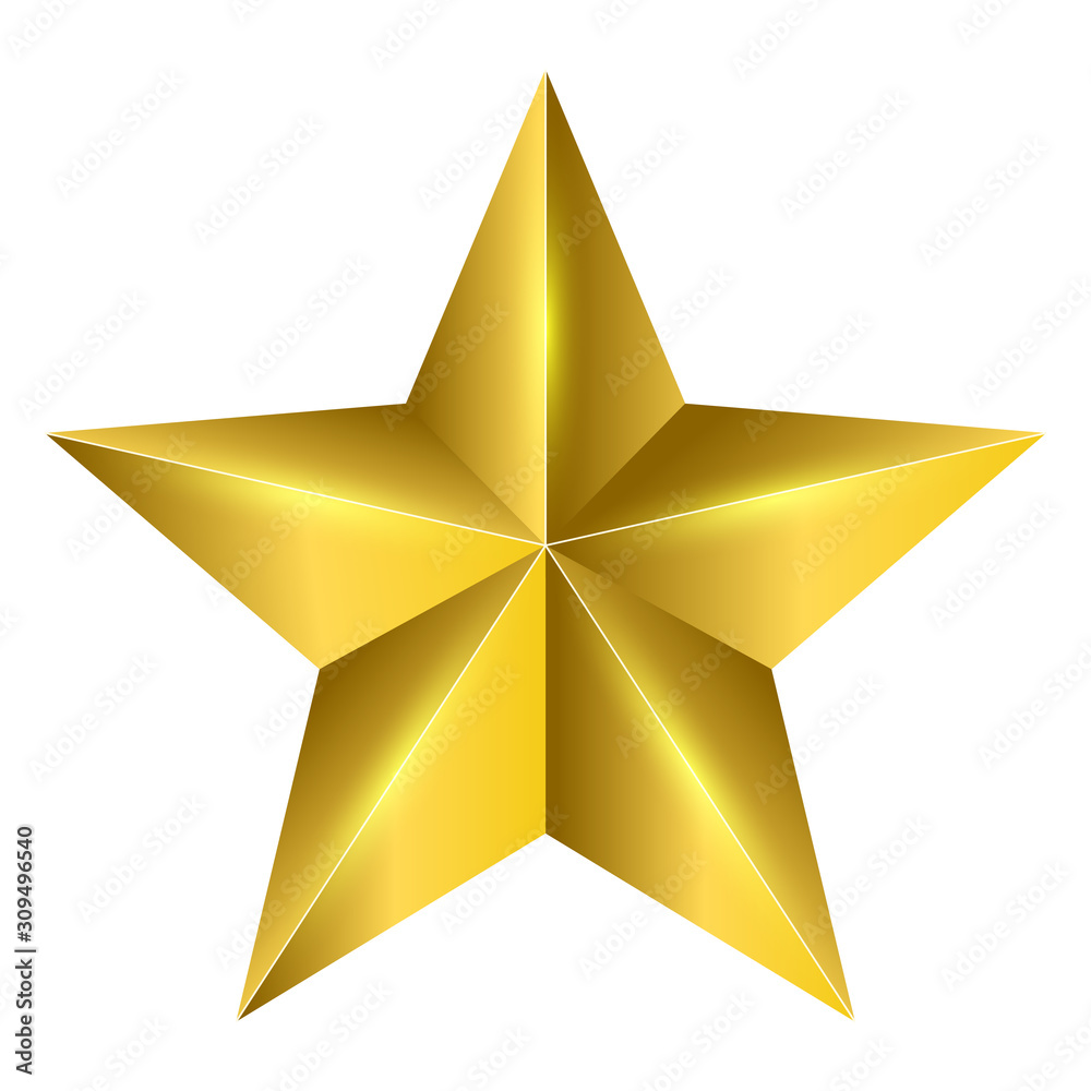 Fototapeta premium Luxury golden star