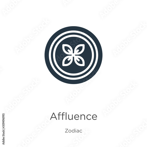 Affluence icon vector. Trendy flat affluence icon from zodiac collection isolated on white background. Vector illustration can be used for web and mobile graphic design, logo, eps10