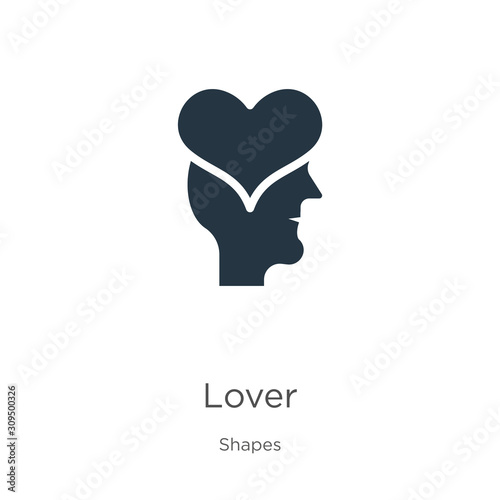 Lover icon vector. Trendy flat lover icon from shapes collection isolated on white background. Vector illustration can be used for web and mobile graphic design, logo, eps10