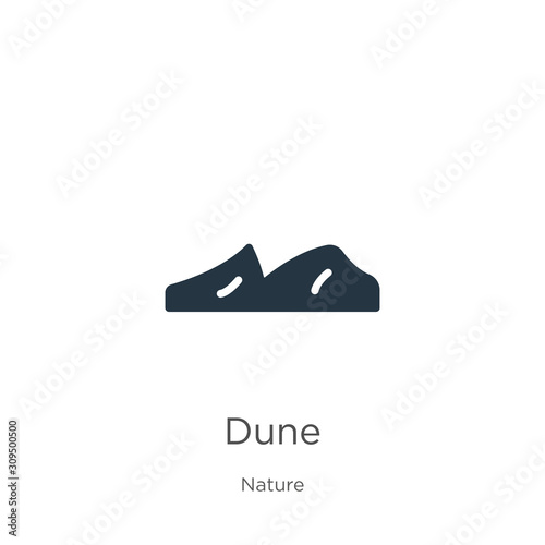 Dune icon vector. Trendy flat dune icon from nature collection isolated on white background. Vector illustration can be used for web and mobile graphic design, logo, eps10