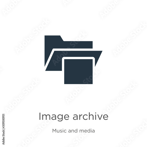 Image archive icon vector. Trendy flat image archive icon from music and media collection isolated on white background. Vector illustration can be used for web and mobile graphic design, logo, eps10