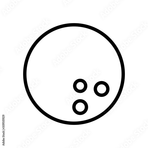 Bowling Ball icon vector design templates