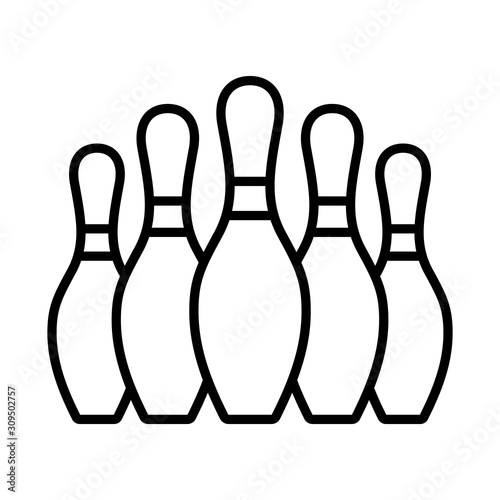 Bowling pin vector icon design templates