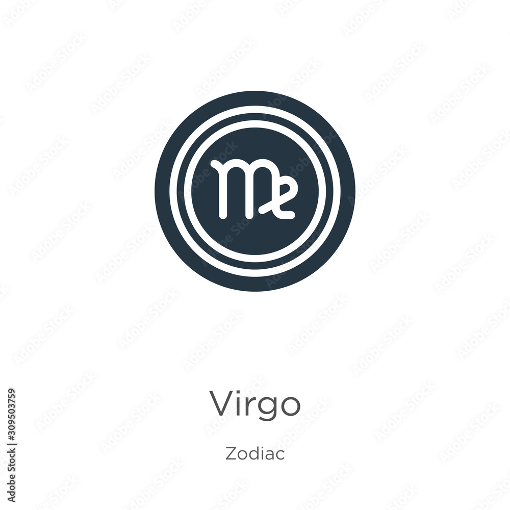 Virgo icon vector. Trendy flat virgo icon from zodiac collection isolated on white background. Vector illustration can be used for web and mobile graphic design, logo, eps10 Virgo icon vector. Trendy flat virgo icon from zodiac collection isolated on white background. Vector illustration can be used for web and mobile graphic design, logo, eps10
