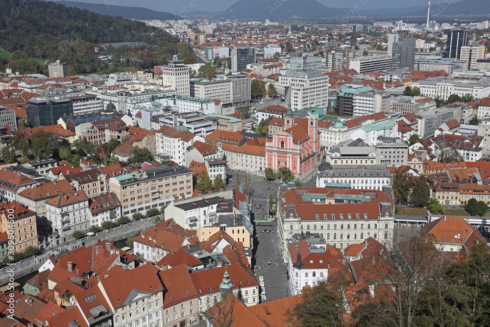 Aerial Ljubljana Slovenia