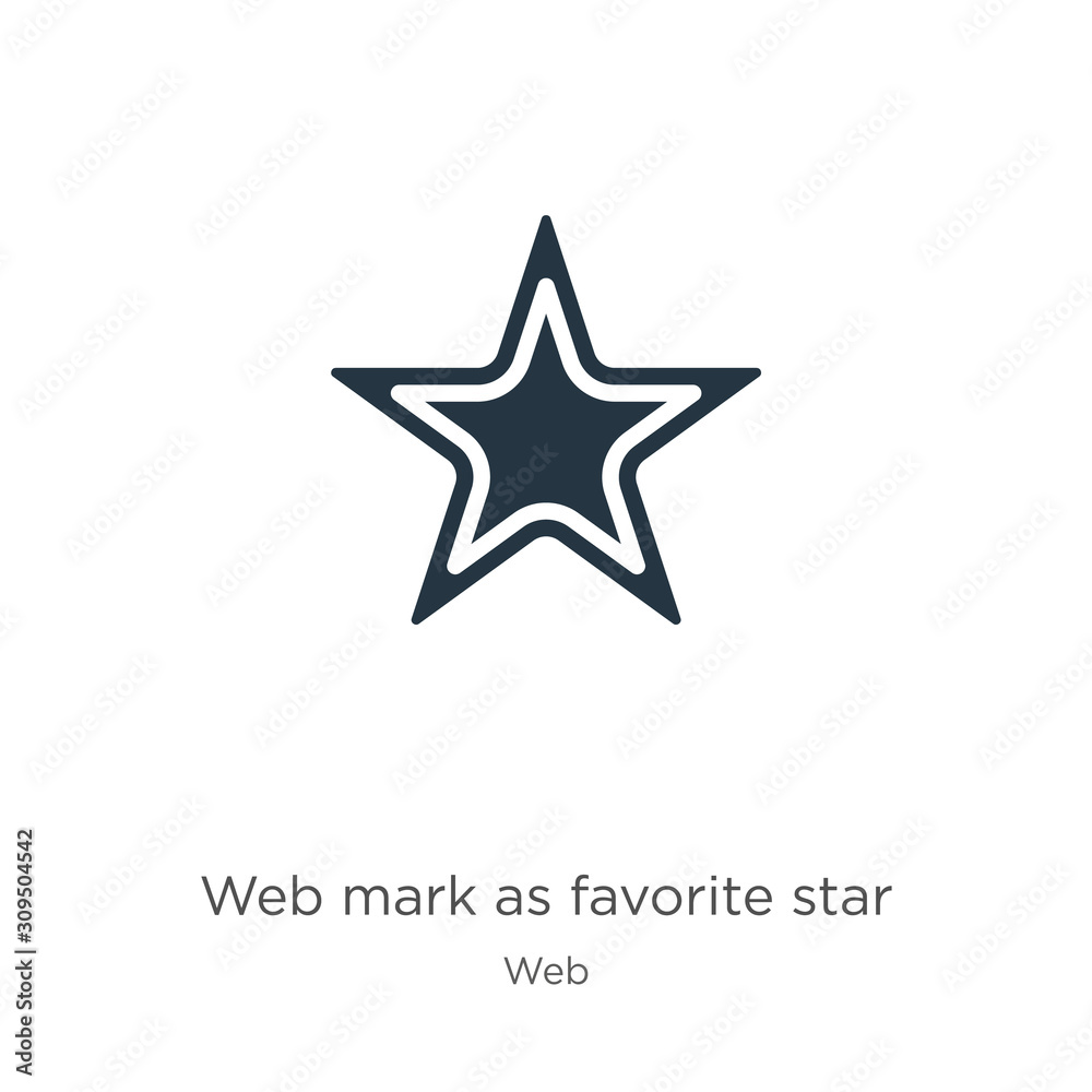 Web mark as favorite star icon vector. Trendy flat web mark as favorite star icon from web collection isolated on white background. Vector illustration can be used for web and mobile graphic design, Web mark as favorite star icon vector. Trendy flat web mark as favorite star icon from web collection isolated on white background. Vector illustration can be used for web and mobile graphic design,