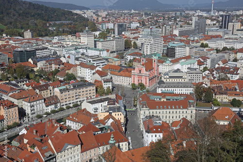 Aerial Ljubljana Slovenia