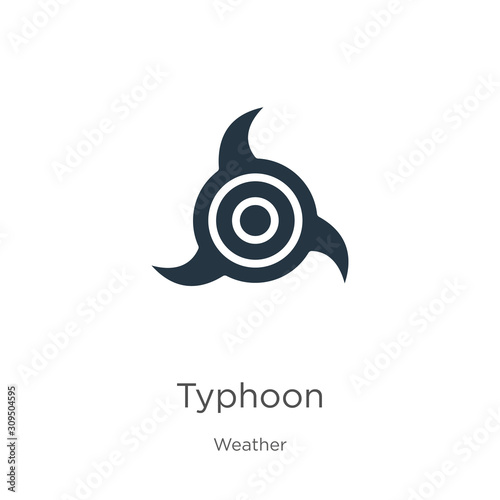 Typhoon icon vector. Trendy flat typhoon icon from weather collection isolated on white background. Vector illustration can be used for web and mobile graphic design, logo, eps10