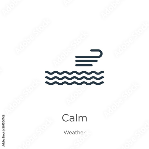 Calm icon vector. Trendy flat calm icon from weather collection isolated on white background. Vector illustration can be used for web and mobile graphic design, logo, eps10