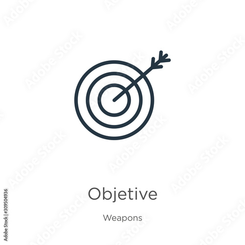 Objetive icon vector. Trendy flat objetive icon from weapons collection isolated on white background. Vector illustration can be used for web and mobile graphic design, logo, eps10