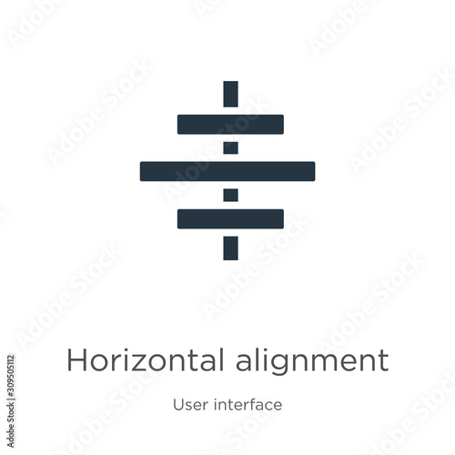 Horizontal alignment icon vector. Trendy flat horizontal alignment icon from user interface collection isolated on white background. Vector illustration can be used for web and mobile graphic design,