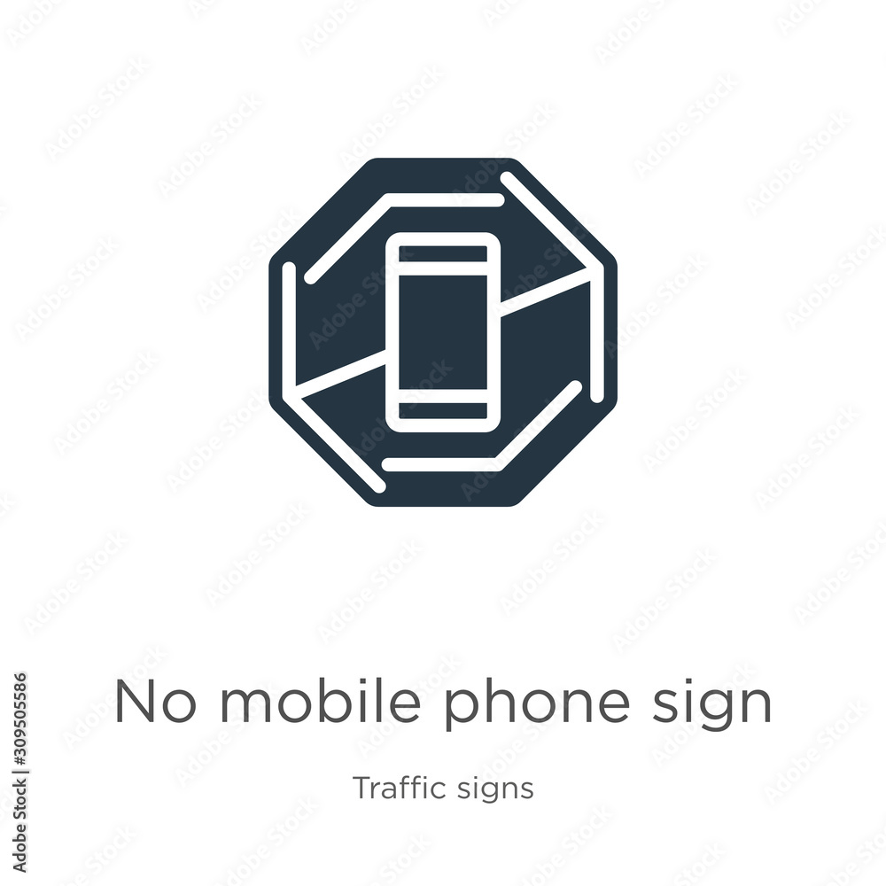 No mobile phone sign icon vector. Trendy flat no mobile phone sign icon from traffic signs collection isolated on white background. Vector illustration can be used for web and mobile graphic design, No mobile phone sign icon vector. Trendy flat no mobile phone sign icon from traffic signs collection isolated on white background. Vector illustration can be used for web and mobile graphic design,