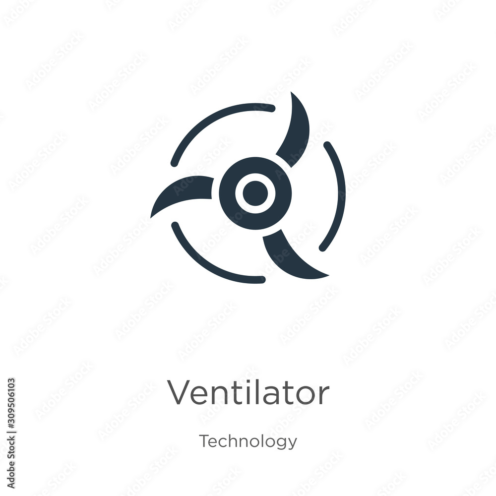 Ventilator icon vector. Trendy flat ventilator icon from technology  collection isolated on white background. Vector illustration can be used  for web and mobile graphic design, logo, eps10 Stock Vector | Adobe Stock