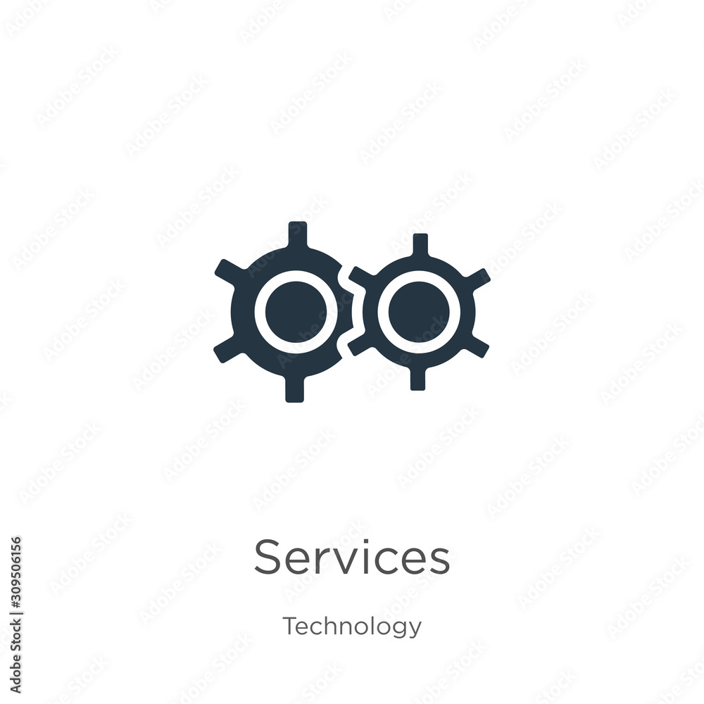 Services icon vector. Trendy flat services icon from technology collection isolated on white background. Vector illustration can be used for web and mobile graphic design, logo, eps10