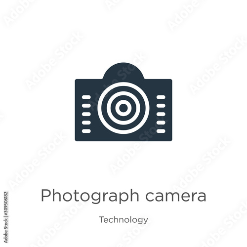 Photograph camera icon vector. Trendy flat photograph camera icon from technology collection isolated on white background. Vector illustration can be used for web and mobile graphic design, logo,