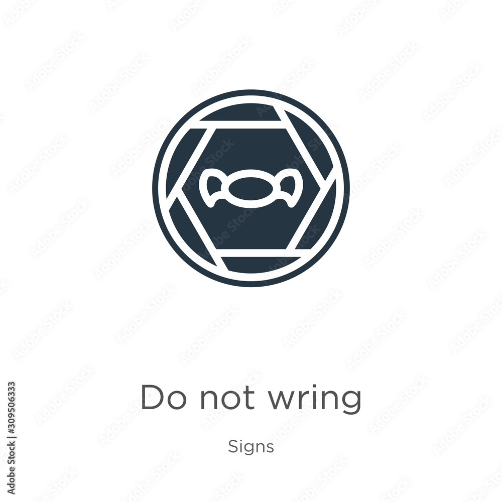 Do not wring icon vector. Trendy flat do not wring icon from signs collection isolated on white background. Vector illustration can be used for web and mobile graphic design, logo, eps10 Do not wring icon vector. Trendy flat do not wring icon from signs collection isolated on white background. Vector illustration can be used for web and mobile graphic design, logo, eps10