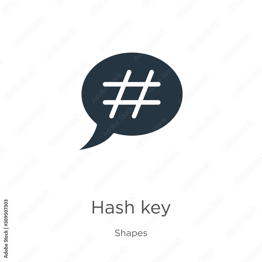 Fototapeta premium Hash key icon vector. Trendy flat hash key icon from shapes collection isolated on white background. Vector illustration can be used for web and mobile graphic design, logo, eps10