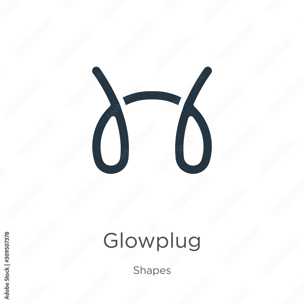 Glowplug icon vector. Trendy flat glowplug icon from shapes collection isolated on white background. Vector illustration can be used for web and mobile graphic design, logo, eps10