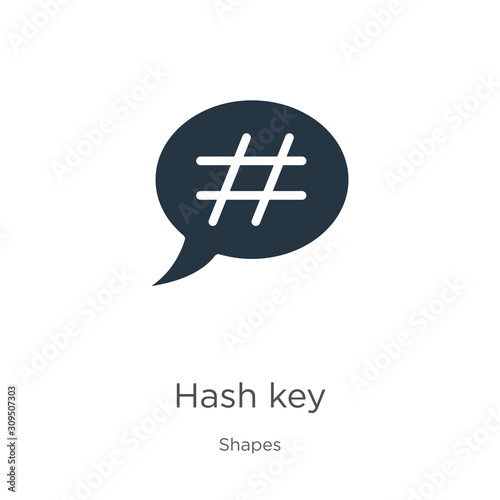 Hash key icon vector. Trendy flat hash key icon from shapes collection isolated on white background. Vector illustration can be used for web and mobile graphic design, logo, eps10