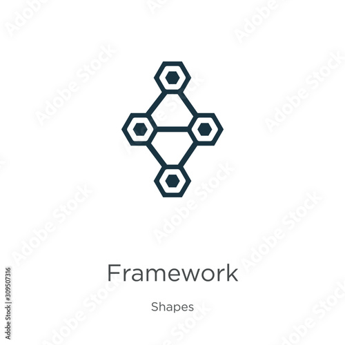 Framework icon vector. Trendy flat framework icon from shapes collection isolated on white background. Vector illustration can be used for web and mobile graphic design, logo, eps10