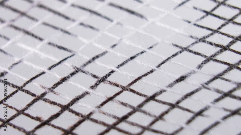 Gauze White Fabric Soaking up Black Dye Macro 