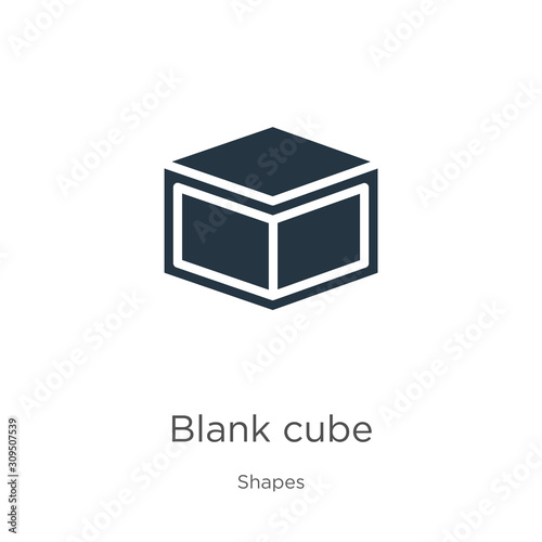 Blank cube icon vector. Trendy flat blank cube icon from shapes collection isolated on white background. Vector illustration can be used for web and mobile graphic design, logo, eps10