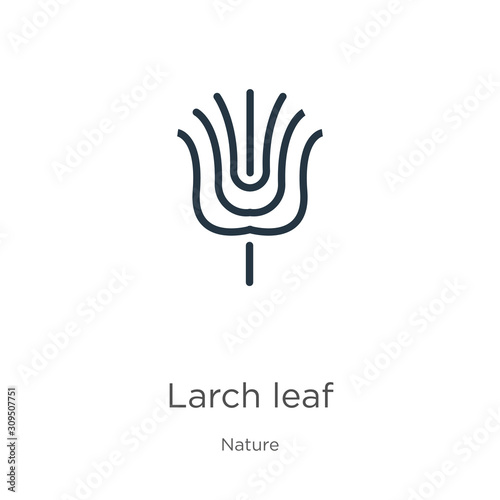 Larch leaf icon vector. Trendy flat larch leaf icon from nature collection isolated on white background. Vector illustration can be used for web and mobile graphic design, logo, eps10