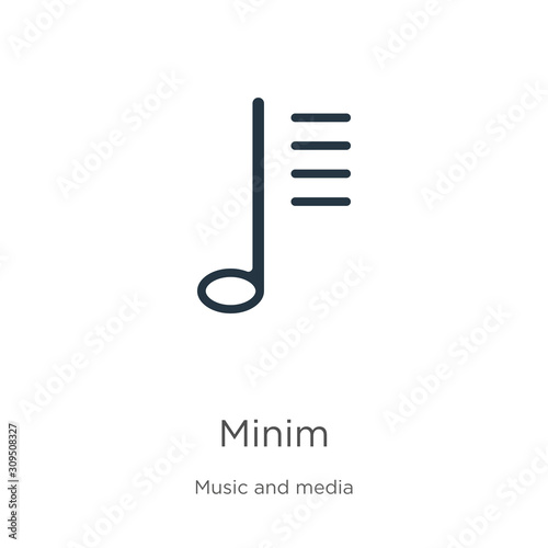 Minim icon vector. Trendy flat minim icon from music and media collection isolated on white background. Vector illustration can be used for web and mobile graphic design, logo, eps10