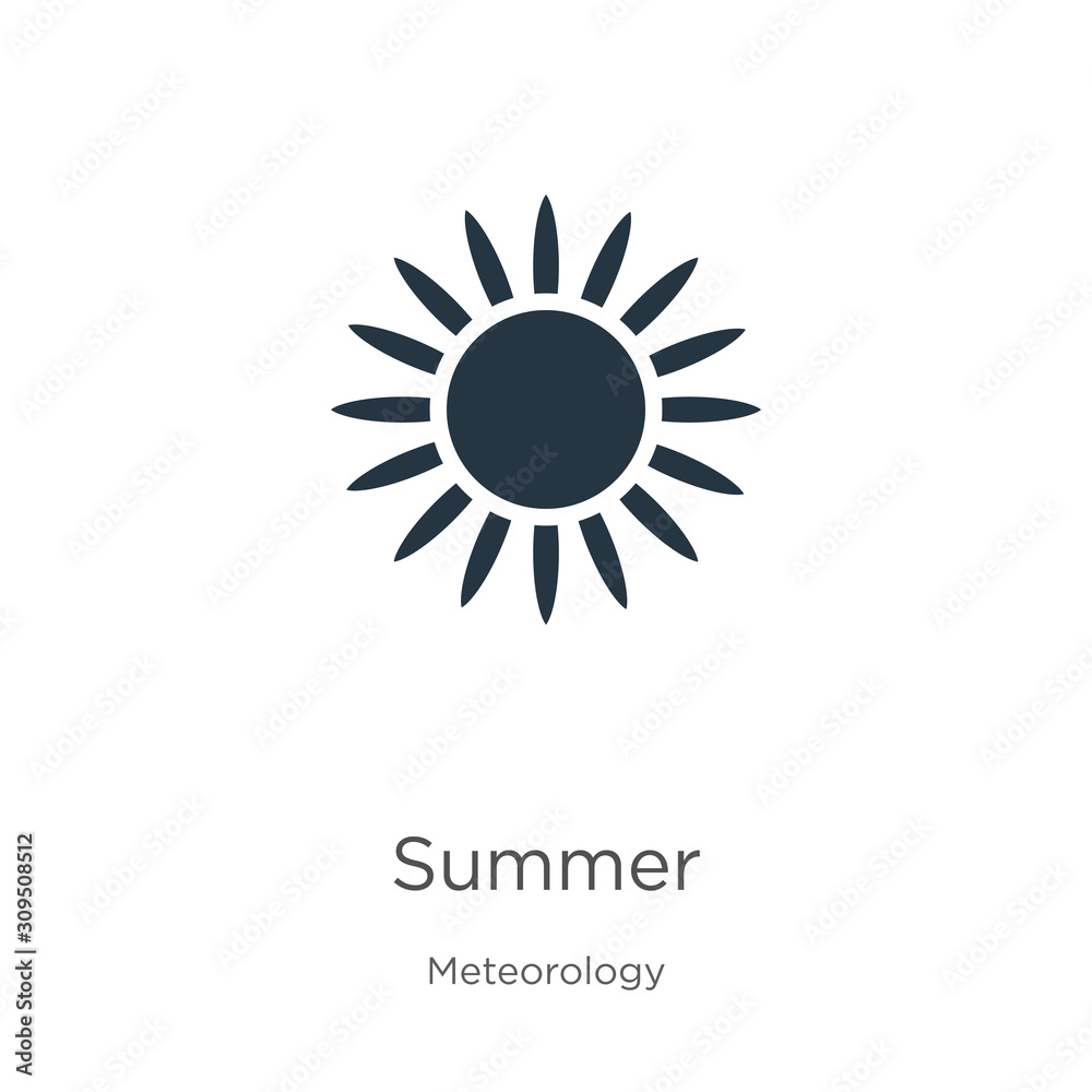 Summer icon vector. Trendy flat summer icon from meteorology collection isolated on white background. Vector illustration can be used for web and mobile graphic design, logo, eps10
