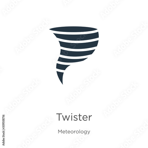 Twister icon vector. Trendy flat twister icon from meteorology collection isolated on white background. Vector illustration can be used for web and mobile graphic design, logo, eps10