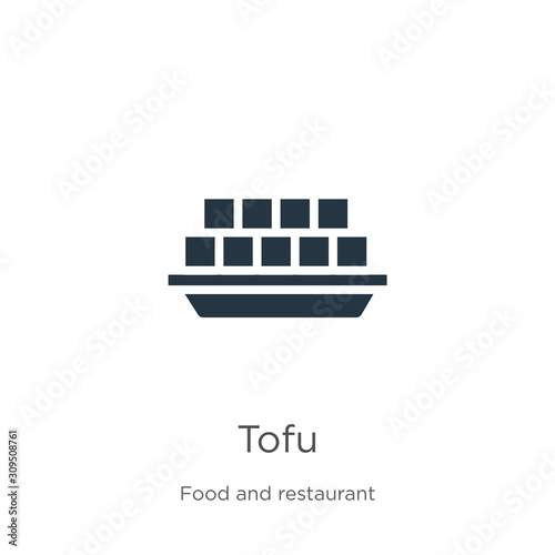 Tofu icon vector. Trendy flat tofu icon from food and restaurant collection isolated on white background. Vector illustration can be used for web and mobile graphic design, logo, eps10