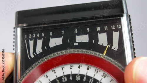 Analog Retro Exposure Light Meter Close-up