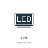 Lcd icon vector. Trendy flat lcd icon from electronic devices collection isolated on white background. Vector illustration can be used for web and mobile graphic design, logo, eps10