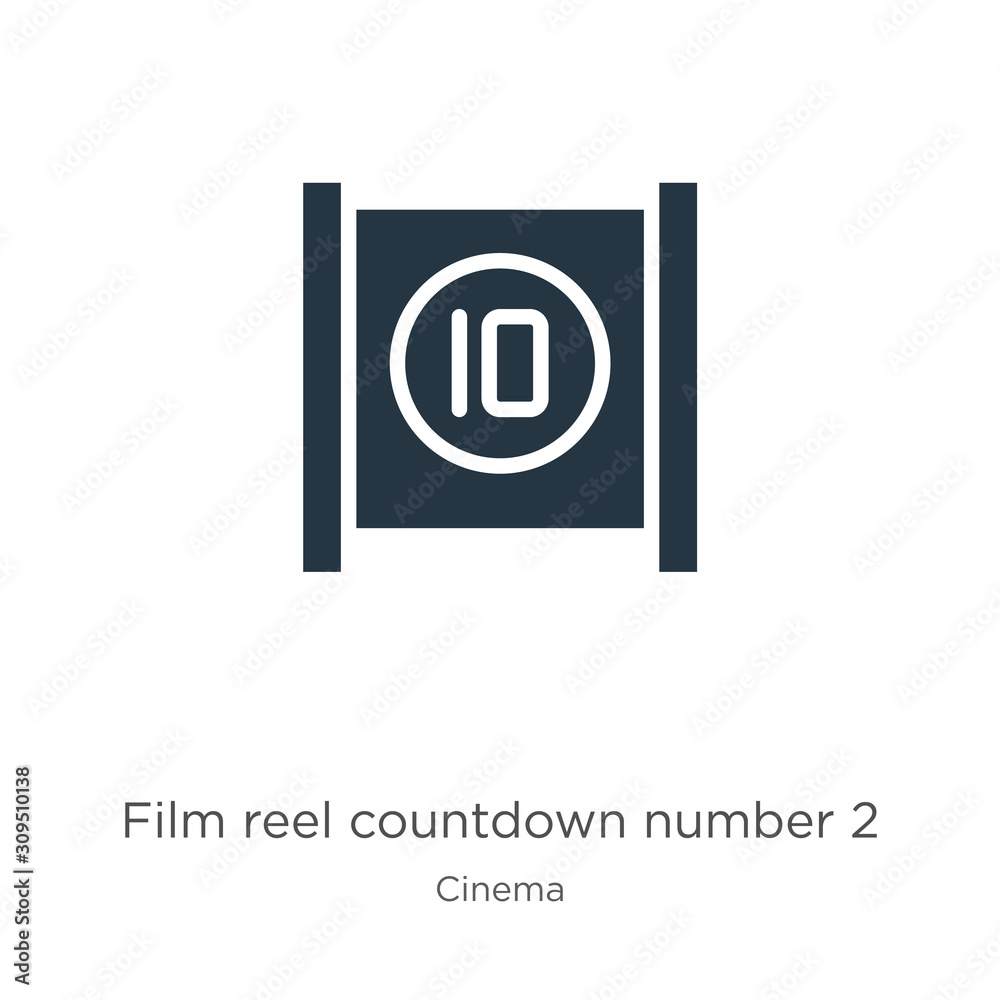 Film reel countdown number 2 icon vector. Trendy flat film reel countdown number 2 icon from cinema collection isolated on white background. Vector illustration can be used for web and mobile graphic Film reel countdown number 2 icon vector. Trendy flat film reel countdown number 2 icon from cinema collection isolated on white background. Vector illustration can be used for web and mobile graphic