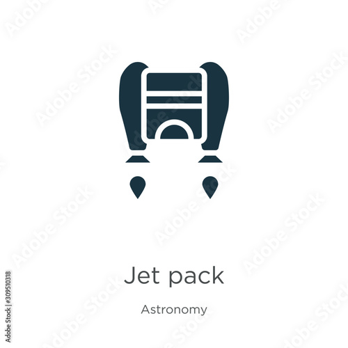 Jet pack icon vector. Trendy flat jet pack icon from astronomy collection isolated on white background. Vector illustration can be used for web and mobile graphic design, logo, eps10