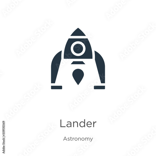 Lander icon vector. Trendy flat lander icon from astronomy collection isolated on white background. Vector illustration can be used for web and mobile graphic design, logo, eps10