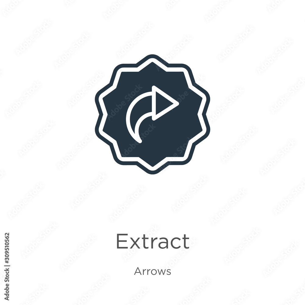 Extract icon vector. Trendy flat extract icon from arrows collection isolated on white background. Vector illustration can be used for web and mobile graphic design, logo, eps10 Extract icon vector. Trendy flat extract icon from arrows collection isolated on white background. Vector illustration can be used for web and mobile graphic design, logo, eps10