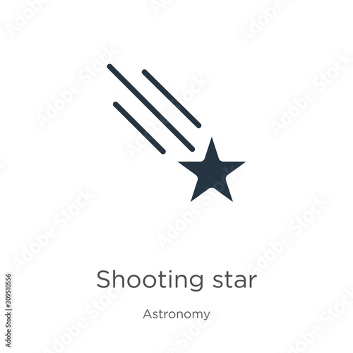 Shooting star icon vector. Trendy flat shooting star icon from astronomy collection isolated on white background. Vector illustration can be used for web and mobile graphic design, logo, eps10