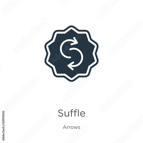 Suffle symbol icon vector. Trendy flat suffle symbol icon from arrows collection isolated on white background. Vector illustration can be used for web and mobile graphic design, logo, eps10